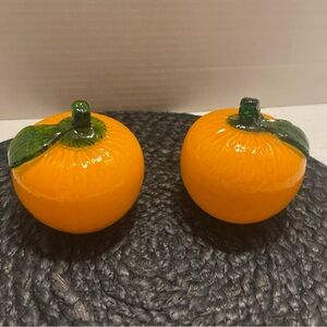Glass blown oranges Murano style - Orange Color